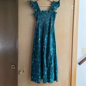 Hill House Home Ellie Nap Dress in Emerald Space Floral